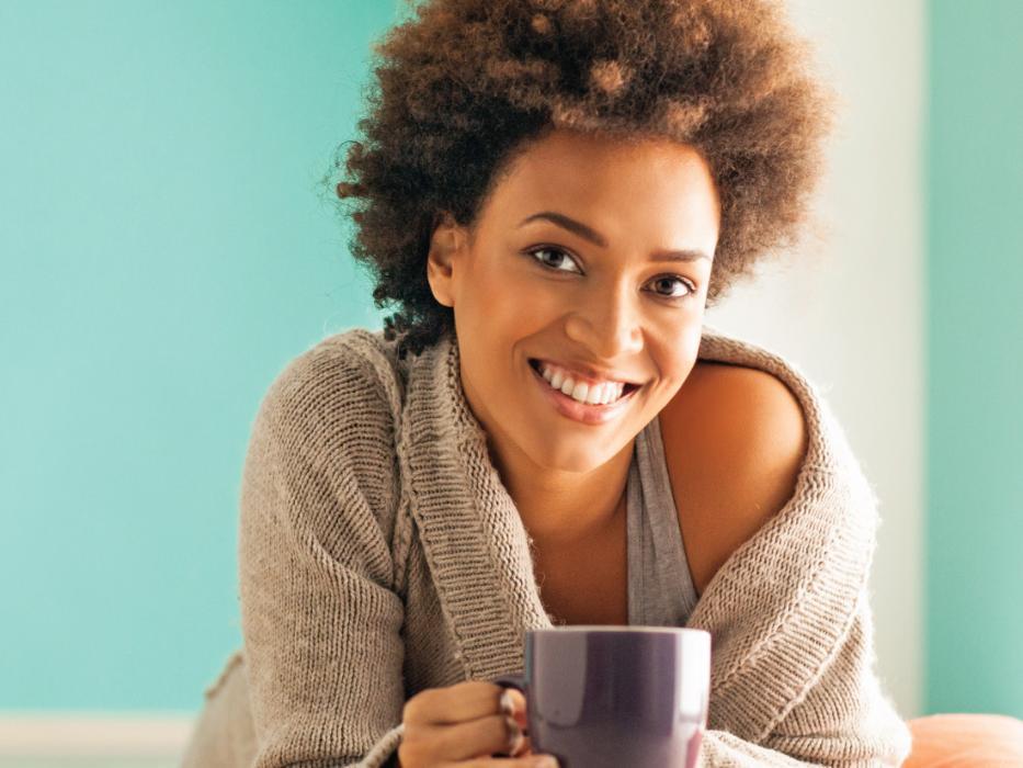 Woman with cosmetic dentistry in alpharetta ga