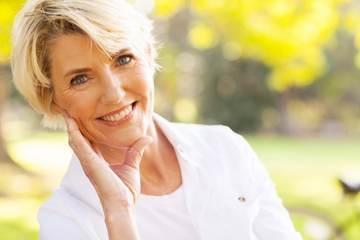 older woman smiling in alpharetta