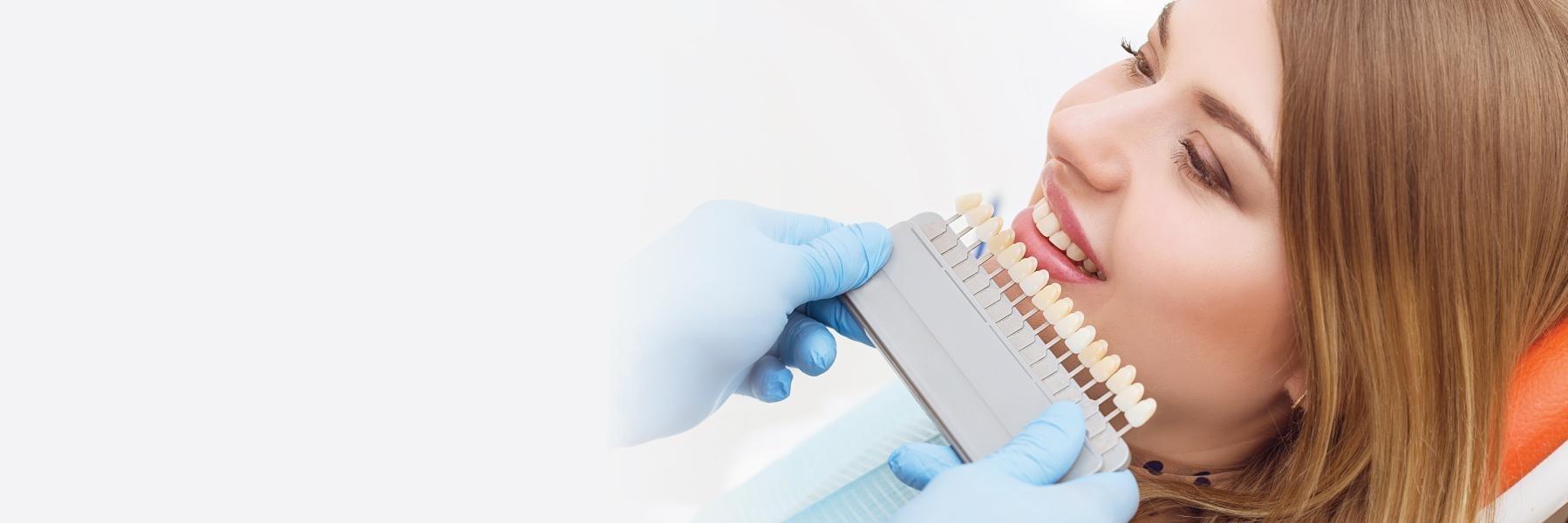 woman getting teeth whitened in Alpharetta