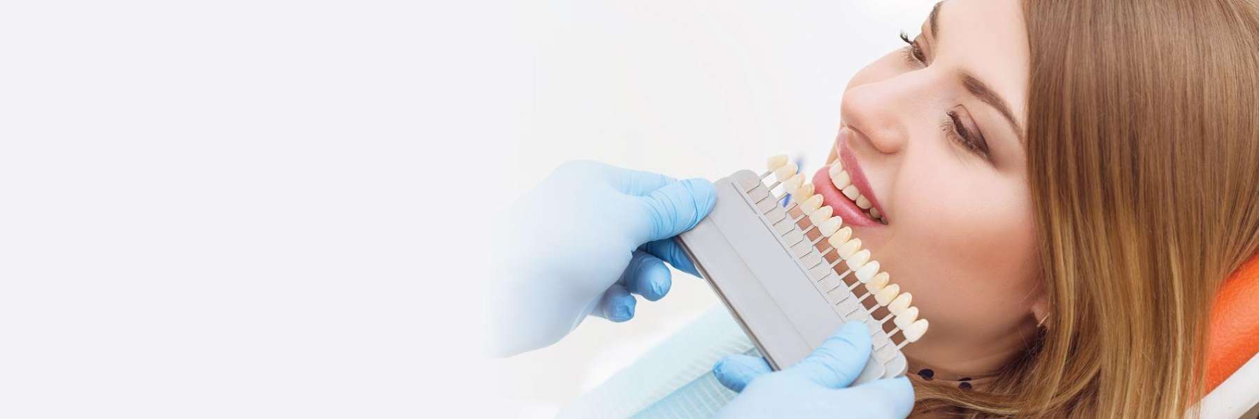A lady undergoing teeth whitening in Alpharetta Creek Restorative Dentistry 