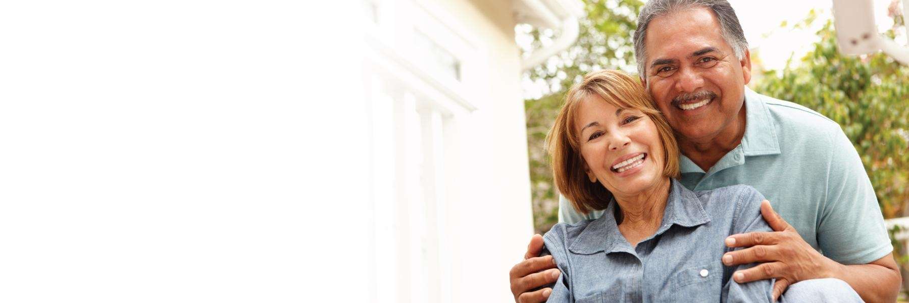 older man and woman smiling in alpharetta